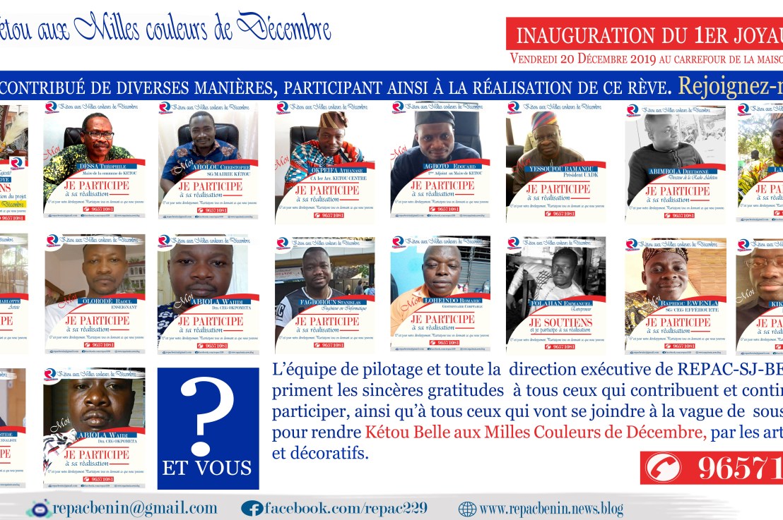 Kétou//20Décembre2019 : La population inaugure le premier carrefour aux milles couleurs de&nbsp;Décembre