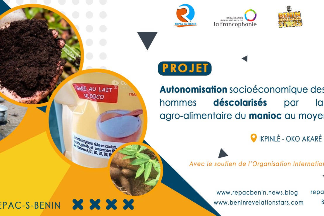 Opportunité: sélection de 20 jeunes au profit du projet d&rsquo;autonomisation socioéconomique des jeunes déscolarisés de la commune d’Adja-Ouèrè par la transformation agro-alimentaire du manioc au moyen du biogaz&nbsp;&raquo; 
